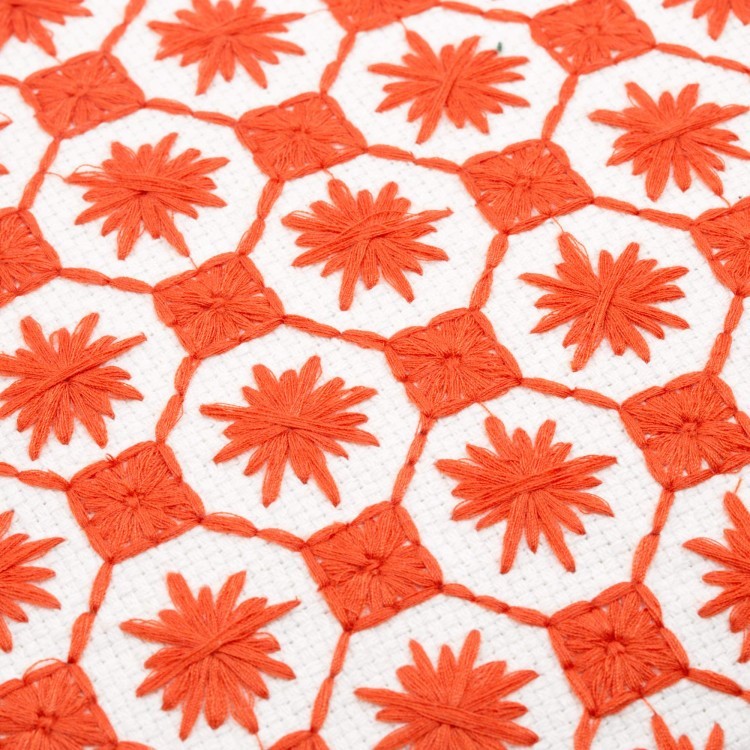 Acquista online Cushion COIMBRA 40X40 decorative orange / white fancy double sofa Madura Paris